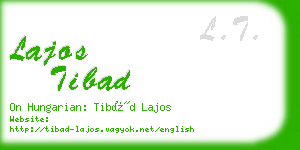 lajos tibad business card